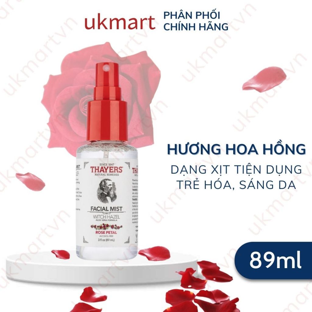 Nước Hoa Hồng Không Cồn Thayers Dạng Xịt 237ml