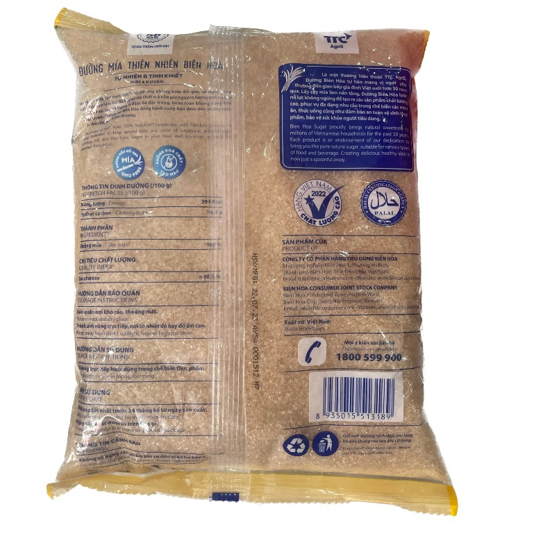 ĐƯỜNG MÍA VÀNG THIÊN NHIÊN BIÊN HÒA 1KG