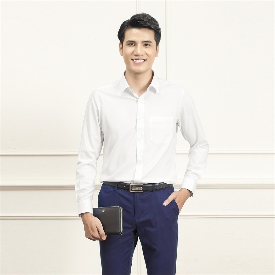 Áo sơ mi nam dài tay ARISTINO thiết kế chỉn chu, thanh lịch, chất liệu mềm mại, thoáng khí - ALSR18 và ALSR19