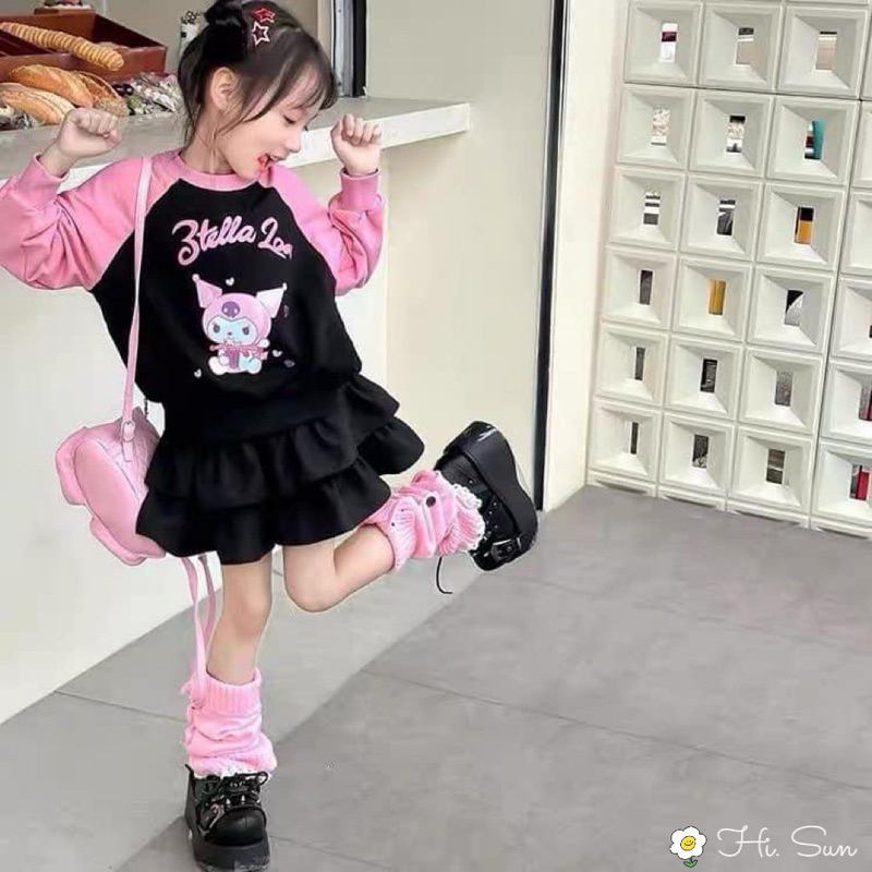 Set váy nỉ kuromi siêu xinh