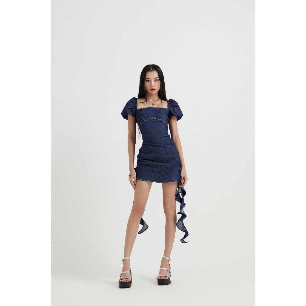 Đầm Xoè Cổ Vuông Tay Bồng Tua Rua, Đầm Body Tua Rua Siêu Hot | ARINA DRESS | Secodee