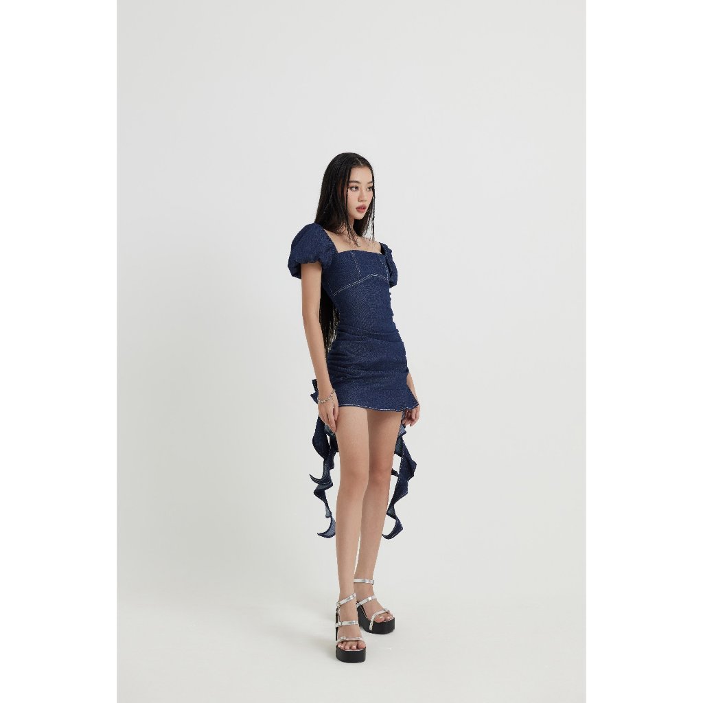 Đầm Xoè Cổ Vuông Tay Bồng Tua Rua, Đầm Body Tua Rua Siêu Hot | ARINA DRESS | Secodee