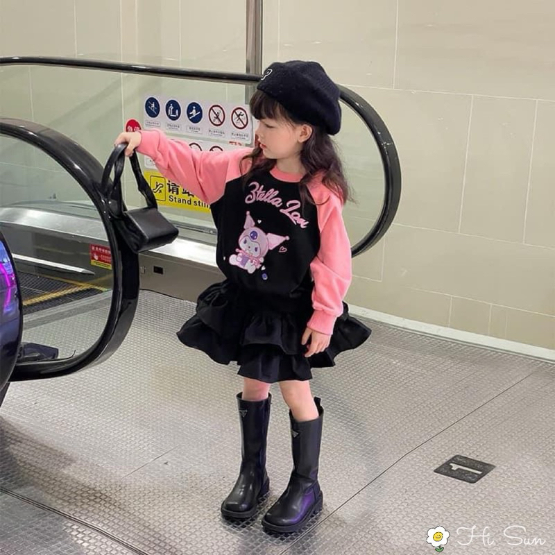 Set váy nỉ kuromi siêu xinh