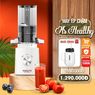 Máy Ép Chậm Trái Cây Nguyên Quả MASUTO MShealthy 0,6L-100W Máy Ép Hoa Quả Kiệt Bã Ép Cà Rốt, Táo, Cần Tây