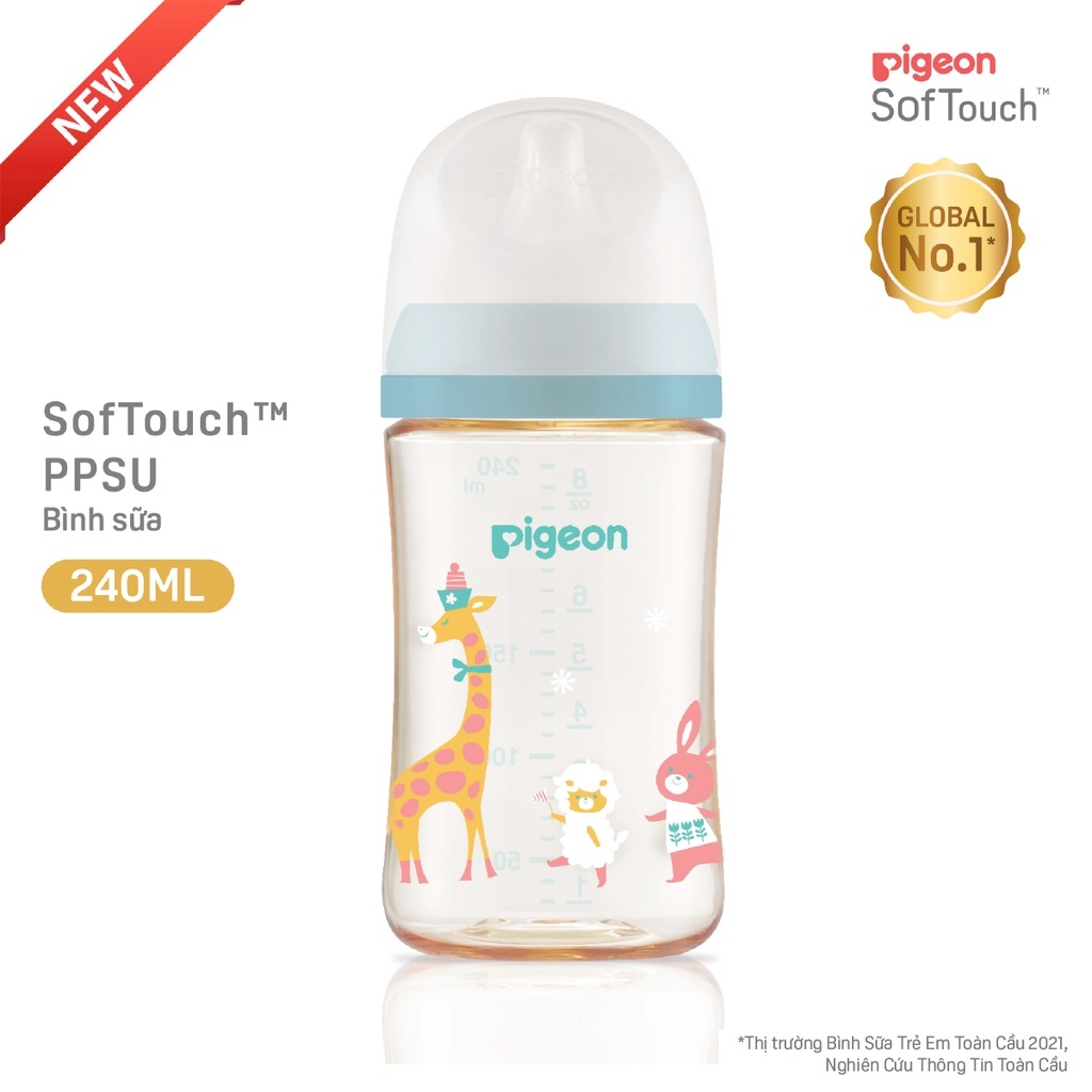 Bình Sữa Pigeon Nội Địa Nhật Thế Hệ 3 Mới 💖 ĐỦ SIZE 160ml/240ml