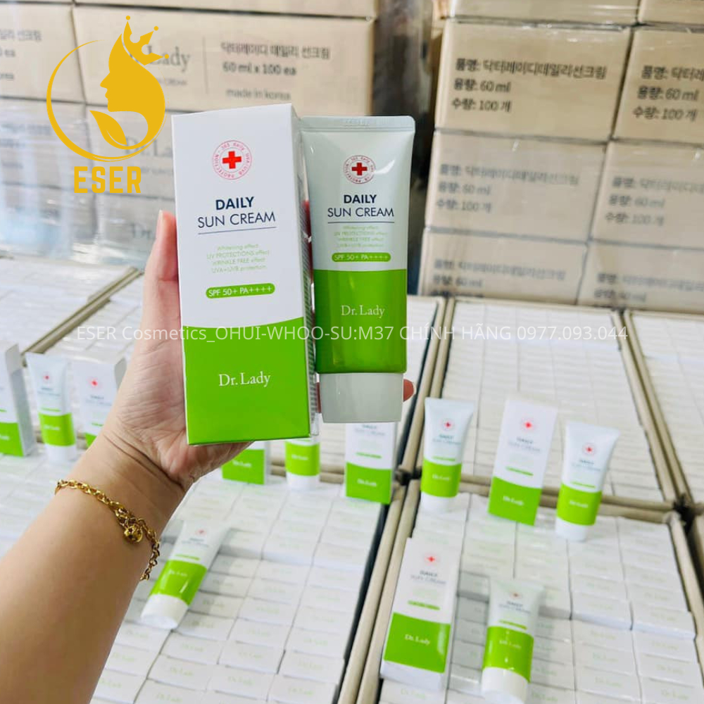 Kem chống nắng Daily Sun Cream màu xanh 3 IN 1 SPF50+ PA ++++ mẫu mới_esercosmetics