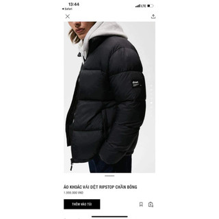 Áo phao zara size s 57-67kg