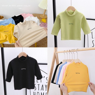 Áo cổ 3p lighting cotton nỉ cho bé