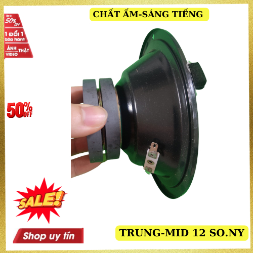 Loa trung từ kép kích thước toàn vành 14.5cm từ 70mm sắt kín hậu lời sáng  - giá 1 chiếc loa mid 12