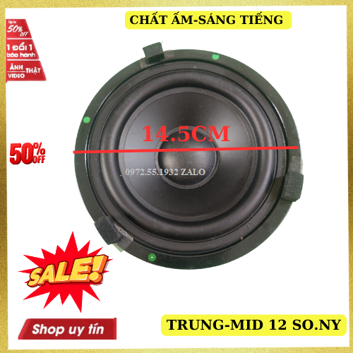 Loa trung từ kép kích thước toàn vành 14.5cm từ 70mm sắt kín hậu lời sáng  - giá 1 chiếc loa mid 12
