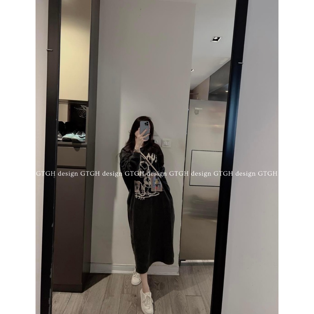 Siuu phẩm váy suông loang Mickey so hott hàng QC