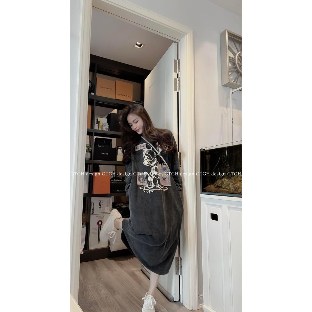 Siuu phẩm váy suông loang Mickey so hott hàng QC