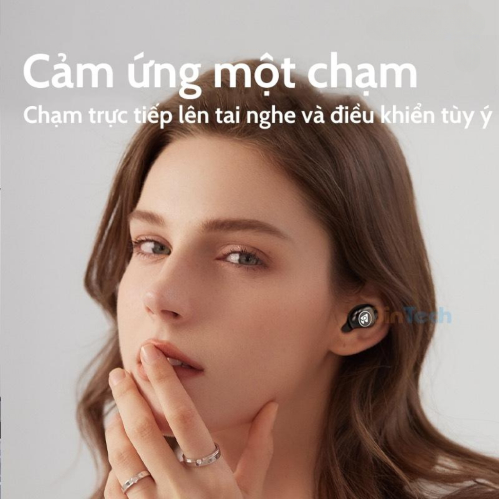 Tai nghe bluetooth GS5,tai nghe không dây nhét tai, màn hình đèn LED, kiêm sạc dự phòng