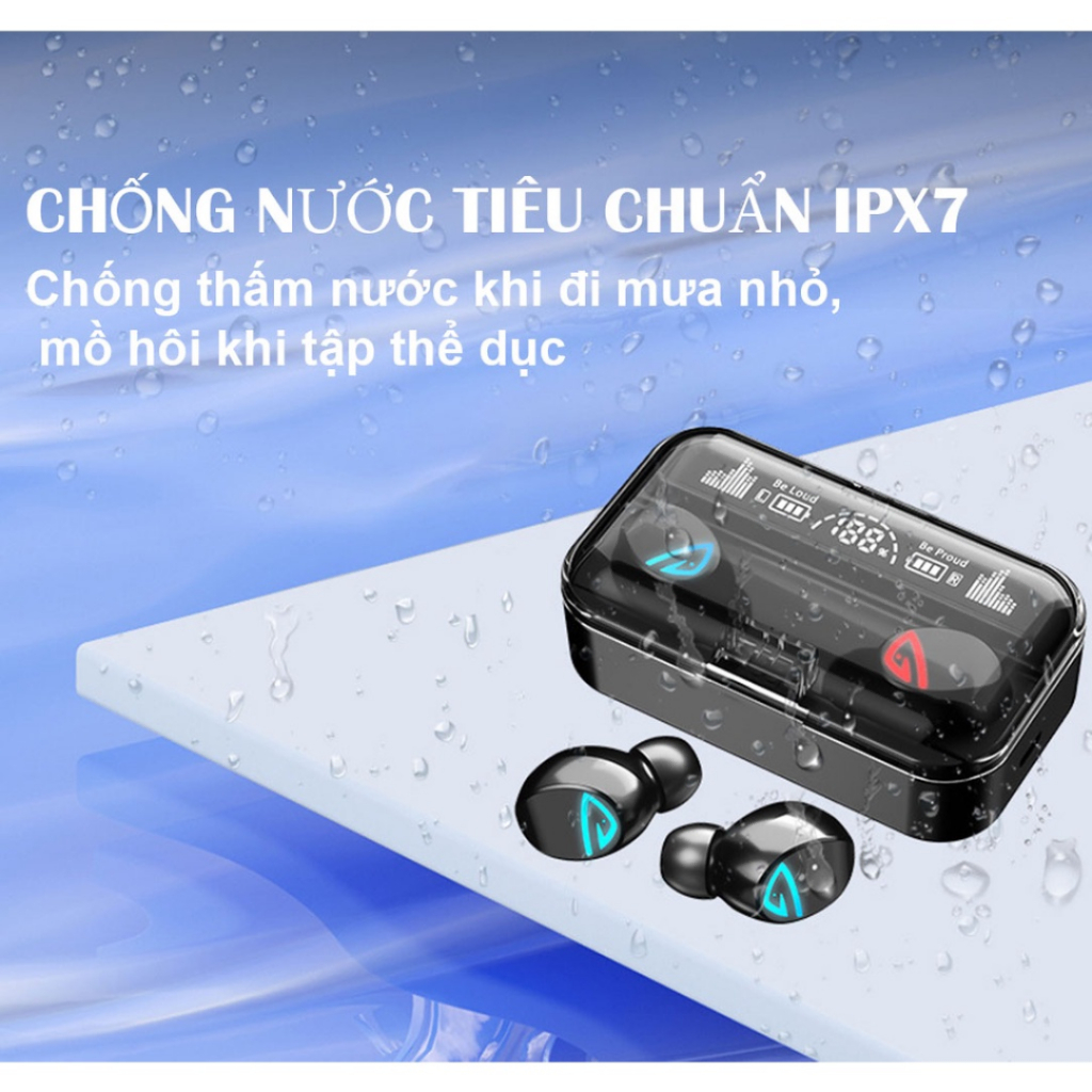 Tai nghe S10 Pro pin 8h, bass cực hay, hỗ trợ đàm thoại, chống nước IPX7, kiêm sạc dự phòng