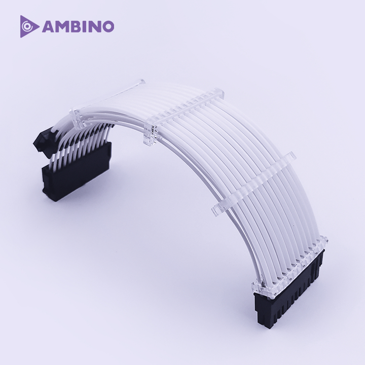 Bộ dây nguồn RGB 24Pin Ambino RainPow và Hub All In One V3