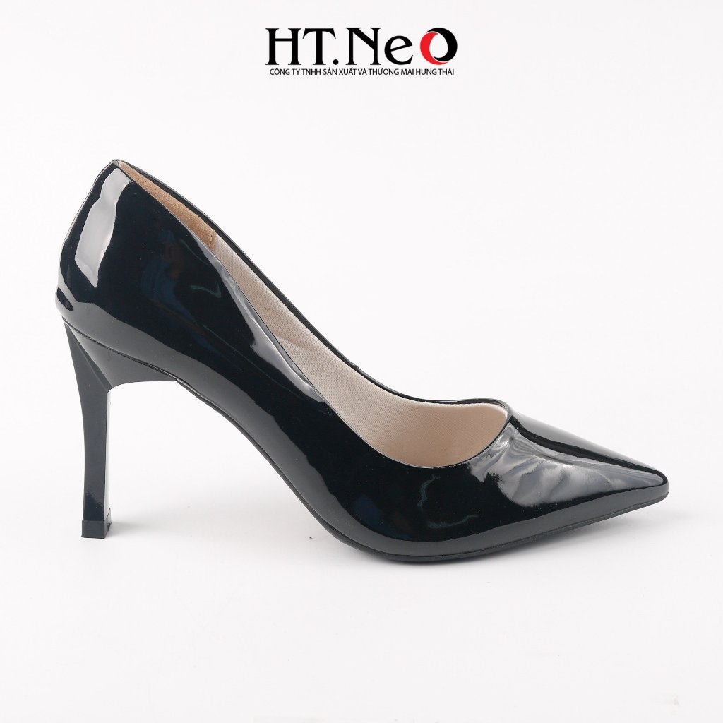 Giày cao gót HT.NEO Thiết kế da bóng đơn giản sang trọng, gót cao 8 cm CS316