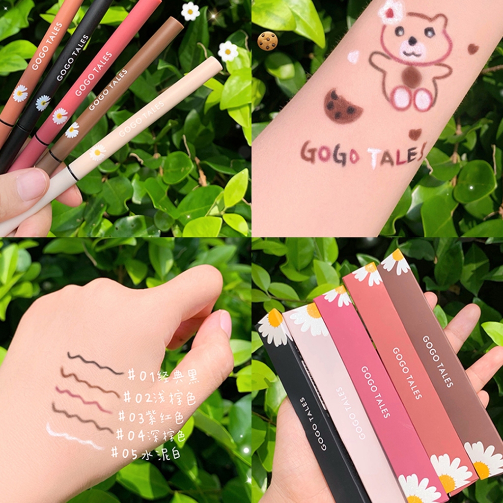 Chì kẻ mắt chống nước Gogotales hoa cúc kẻ mắt dạng sáp nét scws mảnh nhiều màu GT184
