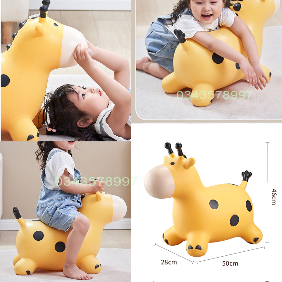 Thú Nhún, thú nhún nhựa đúc nguyên khối cho bé 8 tháng đến 10 tuổi