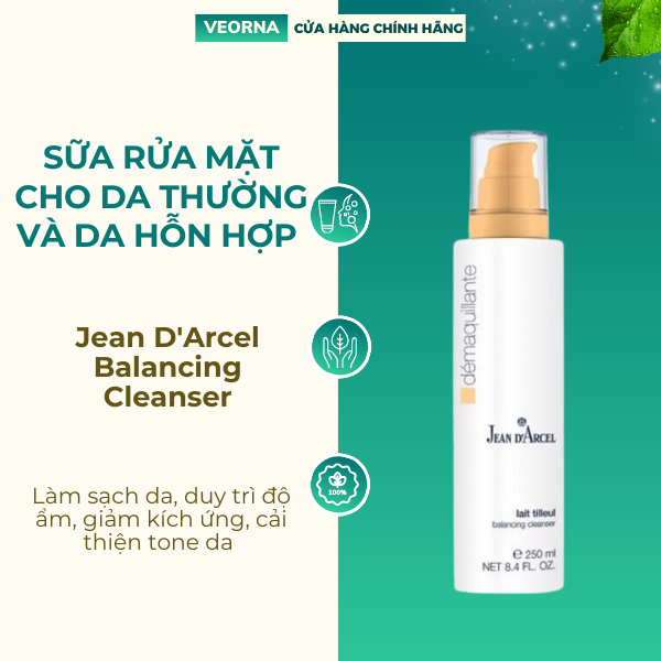 Sữa Rửa Mặt Jean D'Arcel Balancing Cleanser Cho Da Thường Và Da Hỗn Hợp - 250ml