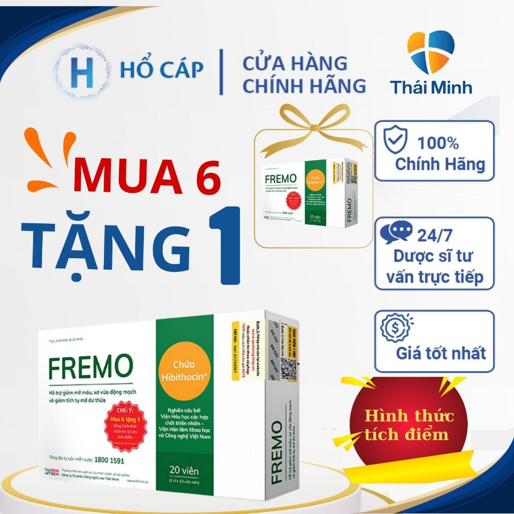 Viên Uống FREMO Thái Minh- Giảm mỡ máu, gan nhiễm mỡ từ Viện Hàn lâm KH&CN Việt Nam