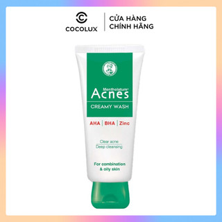 Kem Rửa Mặt Ngừa Mụn Acnes Creamy Wash - Rohto [Coco Shop]
