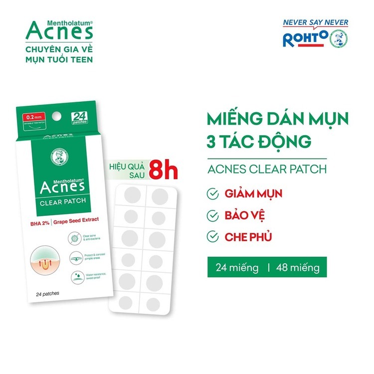 Miếng Dán Mụn Acnes Clear Patch - rohto