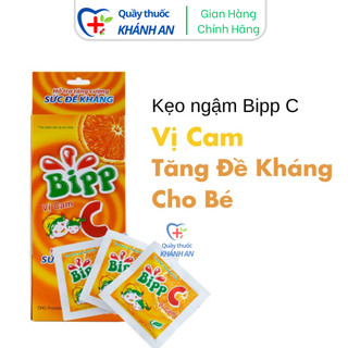 Kẹo C tuổi thơ Bipp C - Viên ngậm giúp tăng cường sức đề kháng cho trẻ - Gói 10 viên kẹo cam