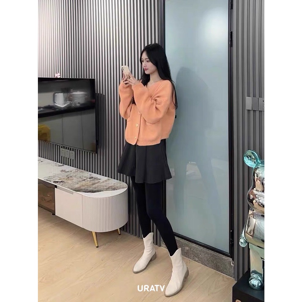 Quần legging có bàn lót lông mịn co giãn giữ nhiệt siêu ấm