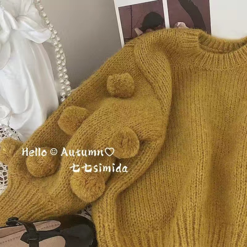 Set quần jean ống loe và áo len dài tay cho bé gái phong cách hàn quốc, set đồ cho bé gái