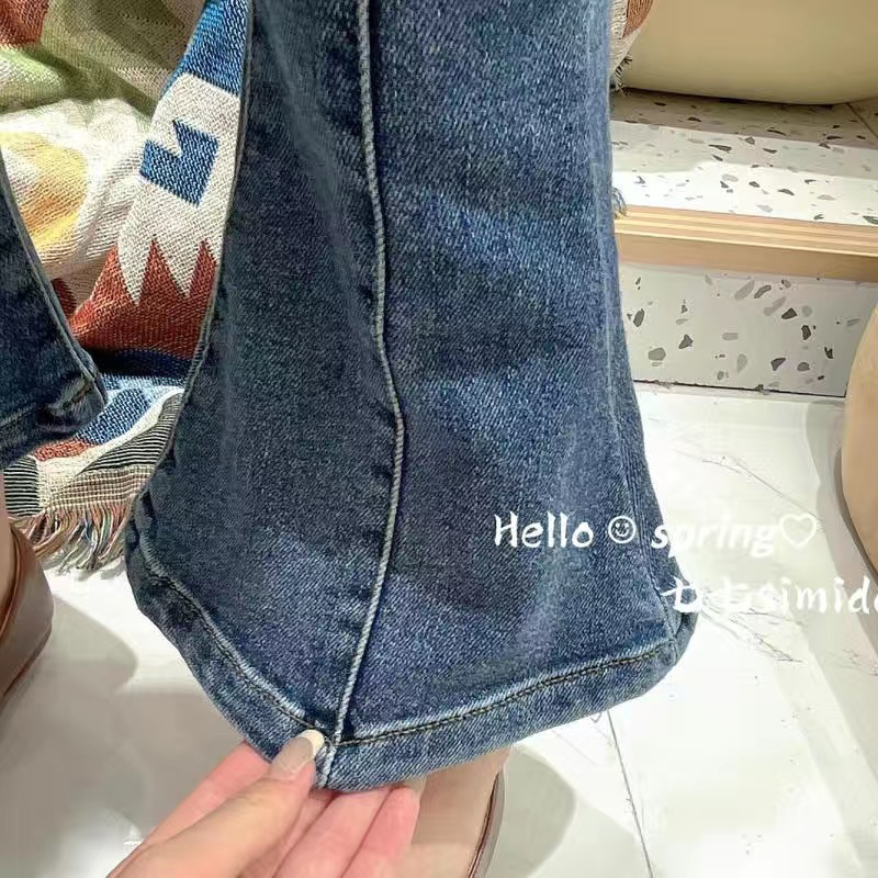 Set quần jean ống loe và áo len dài tay cho bé gái phong cách hàn quốc, set đồ cho bé gái