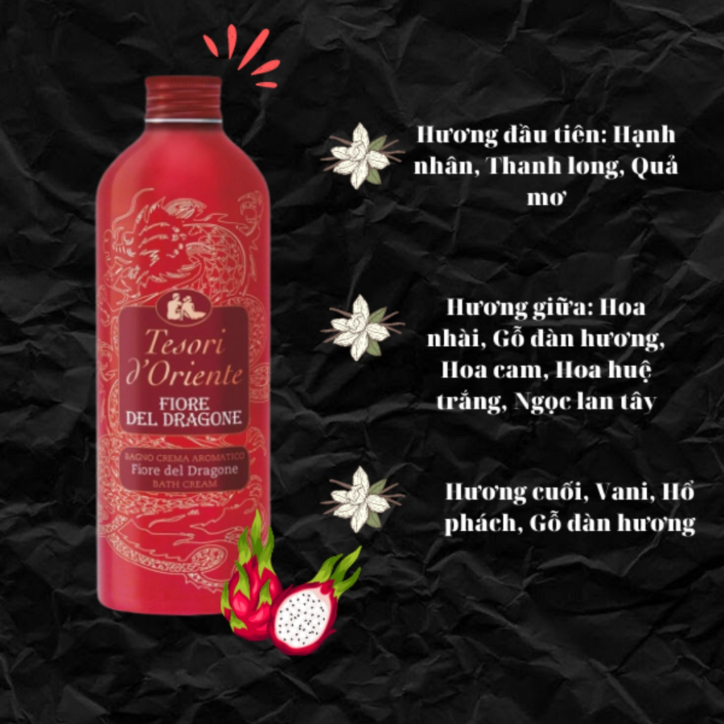 Sữa Tắm Tesori 7ml Hương Thanh Long Quyến Rũ Cuốn Hút