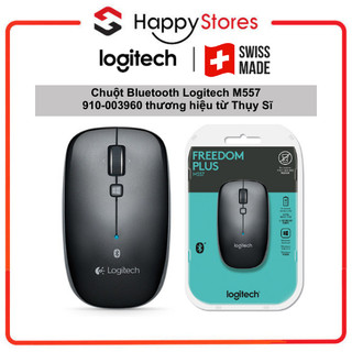 Chuột Không Dây Logitech M557 đen kết nối Bluetooth thương hiệu từ Thụy Sĩ - Hàng Chính Hãng