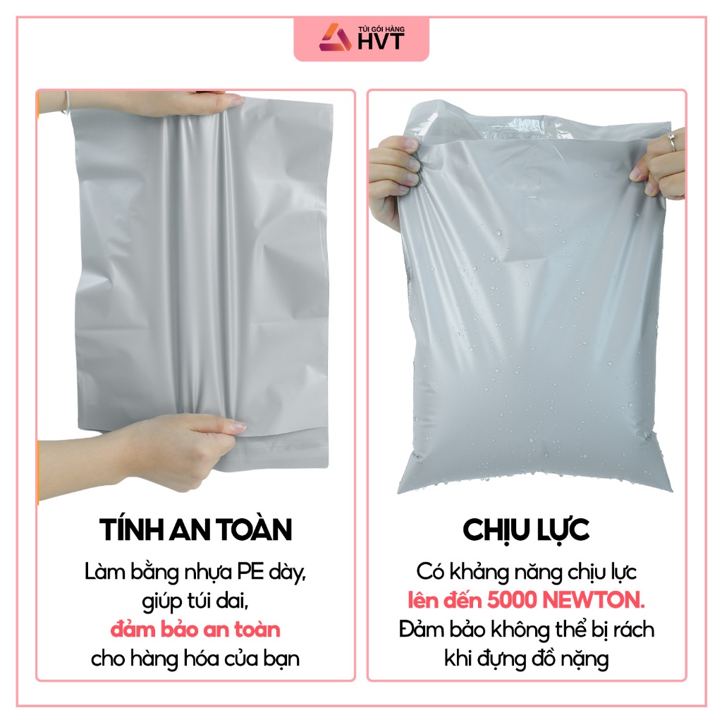Túi Đóng Hàng Niêm Phong NHUAHVT size 35*45cm Cuộn 100 Túi Gói Hàng Chuyển Phát Nhanh