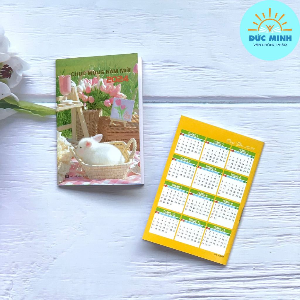 Lịch bỏ túi 2024 - Lịch tay mini  tiện ghi chú nhắc nhở - vpp Diệp Lạc