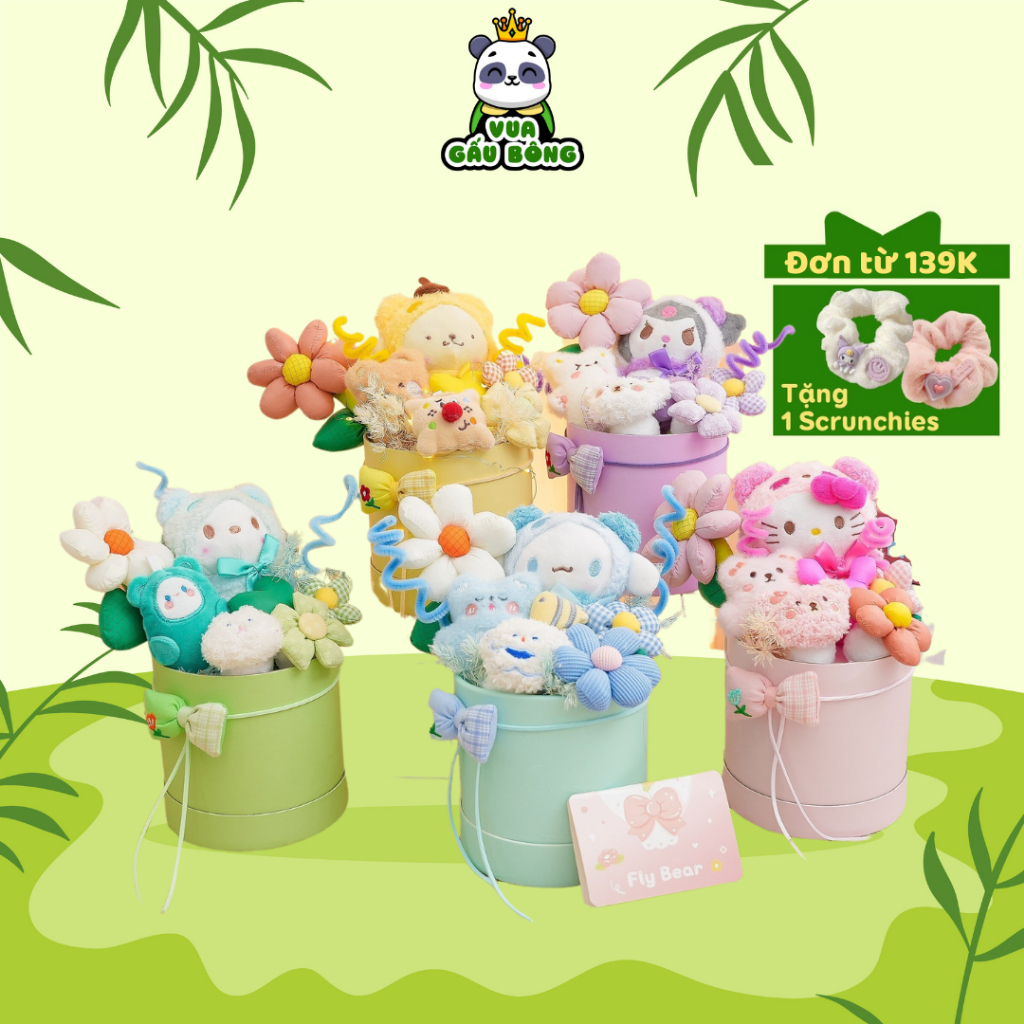 Set Bó Hoa Gấu Bông, Purin, Kuromi Và Kitty Làm Qùa Tặng Cao Cấp - SANBEO.VN