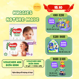 HÀNG CHÍNH HÃNG CTY  Bỉm Tã DÁN QUẦN HUGGIES PLATINUM NATURE MADE size M58