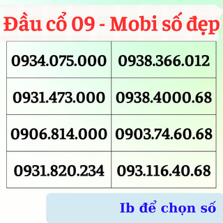 Sim Mobifone số đẹp trả trước, Sim mobi đầu số cổ 09 đuôi tam hoa, sim lộc phát dễ nhớ, Sim phong thủy hợp mệnh 09, 0931