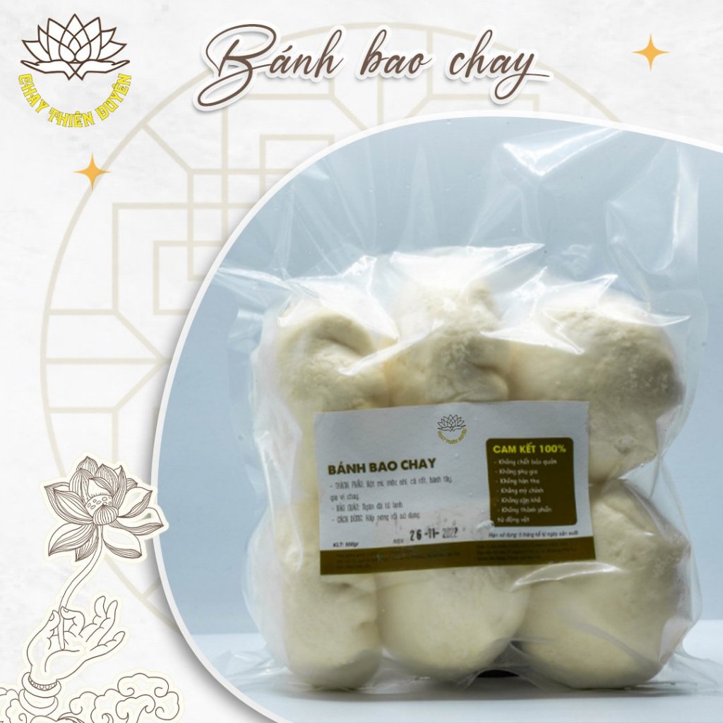 Bánh bao chay (6 cái)