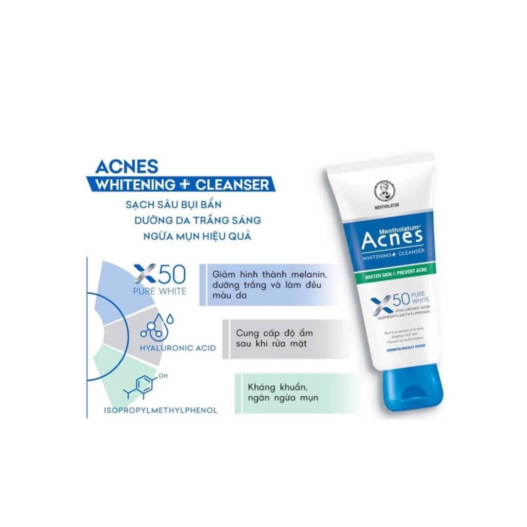 Sữa rửa mặt dưỡng trắng Acnes 100g Cocolux