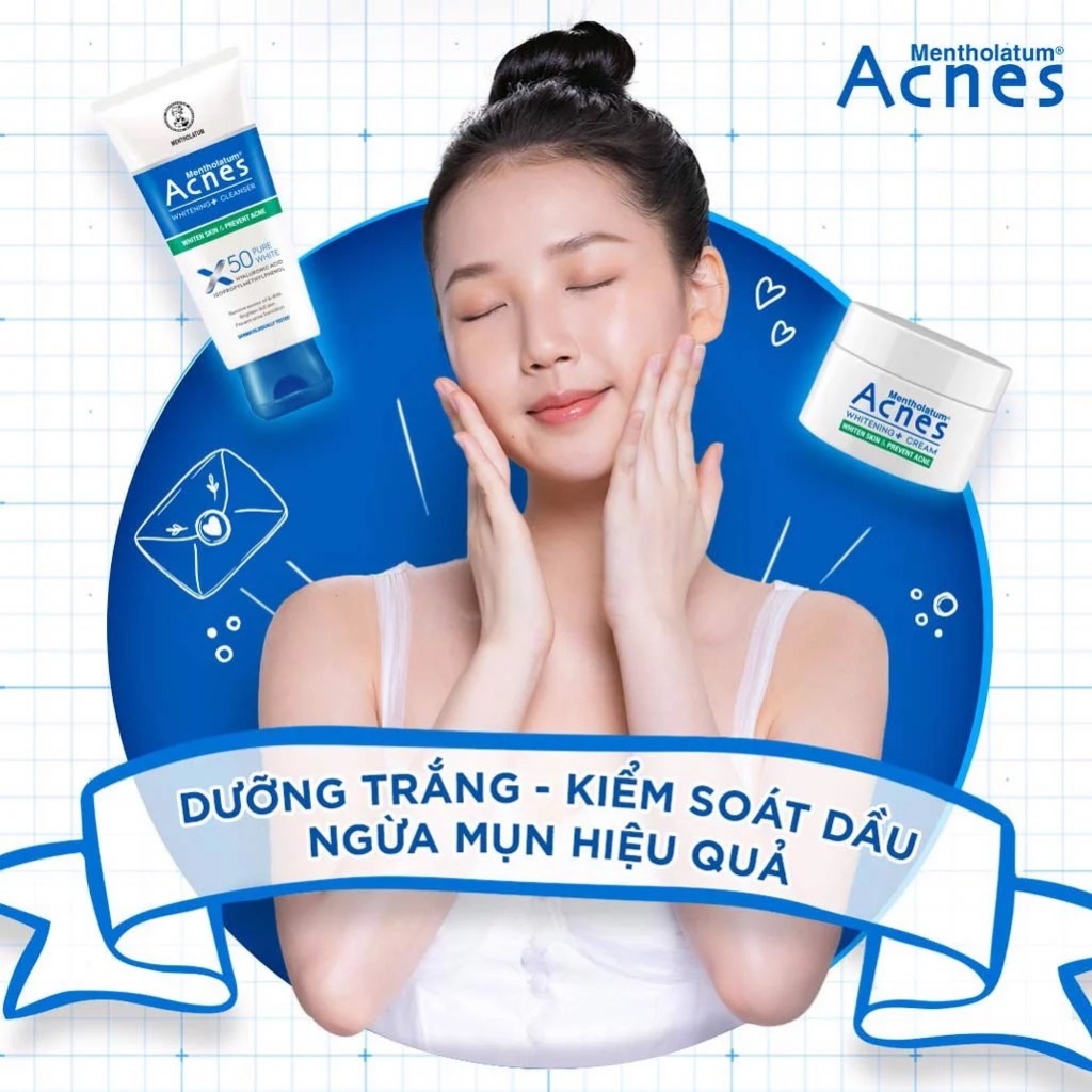 Sữa rửa mặt dưỡng trắng Acnes 100g Cocolux