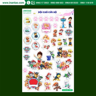 * sticker trang trí, decor, hình dán - chó cứu hộ
