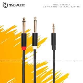 Dây âm thanh nổi 1 đầu 3.5mm ra 2 đầu 6.3mm của nmc-audio | nmc stereo breakout 3.5mm trs to dual 1/4" ts