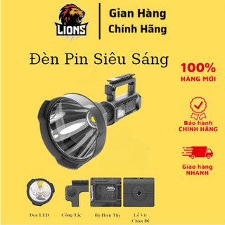 Đèn pin cầm tay siêu sáng chiếu xa 1000m chống thấm nước