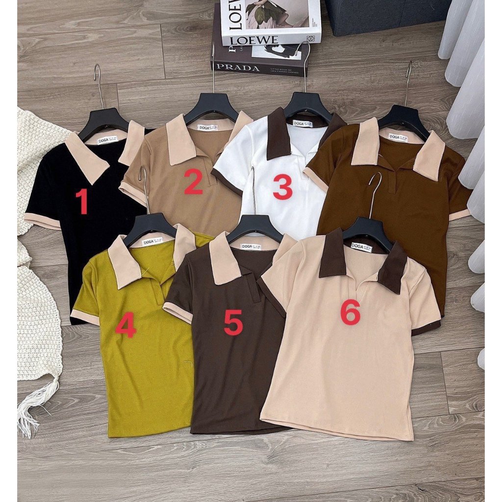 Áo thun polo nữ dáng basic chất mát mịn. Mã: S146