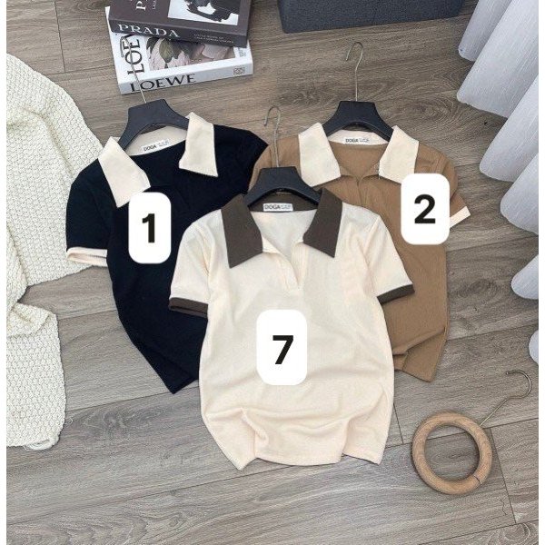 Áo thun polo nữ dáng basic chất mát mịn. Mã: S146