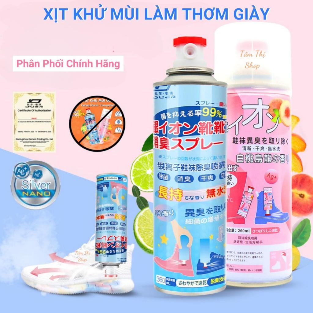 Bình Xịt Khử Mùi Hôi Giày Dép Nano Bạc Tấm Thị 260ml, Chuyên Dùng Làm Thơm Tủ Giày, Quần Áo, Tất Vớ Ngăn Ngừa Hôi Chân