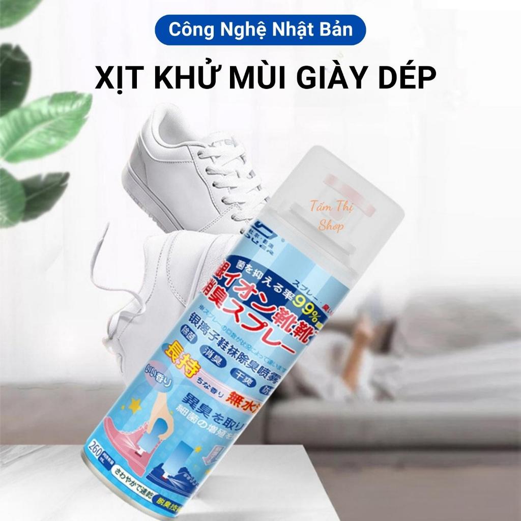 Bình Xịt Khử Mùi Hôi Giày Dép Nano Bạc Tấm Thị 260ml, Chuyên Dùng Làm Thơm Tủ Giày, Quần Áo, Tất Vớ Ngăn Ngừa Hôi Chân