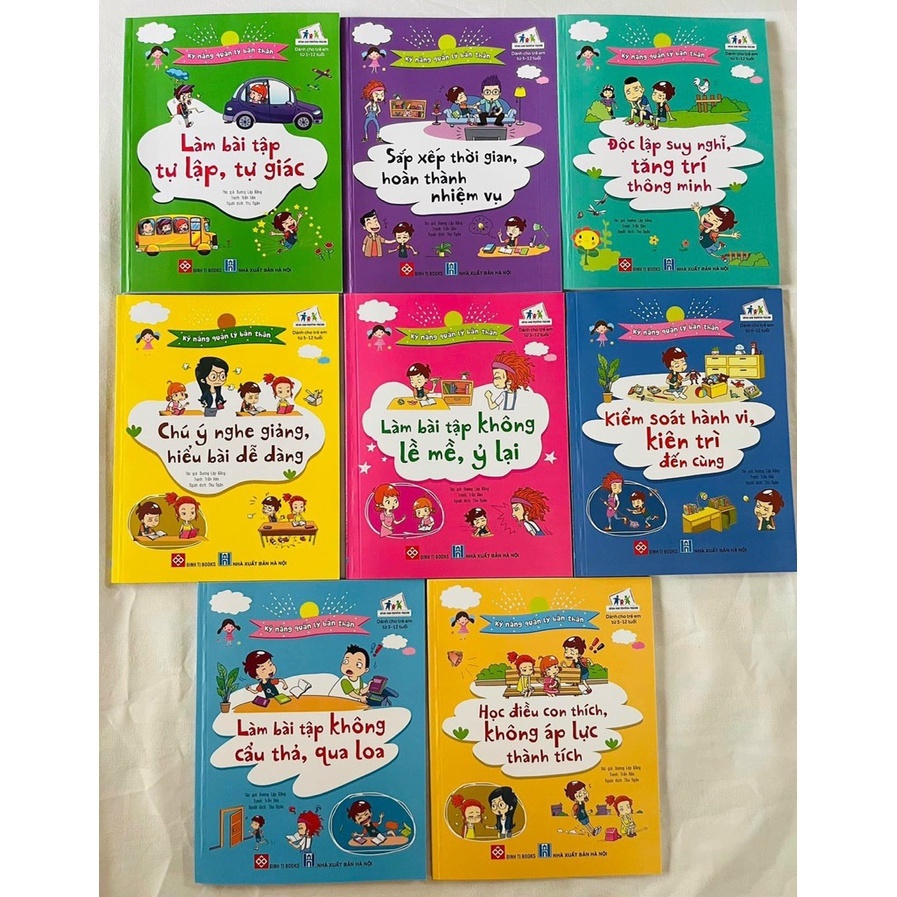 Sách - Combo 8 cuốn kỹ năng quản lý bản thân dành cho trẻ từ 5 đến 12 tuổi