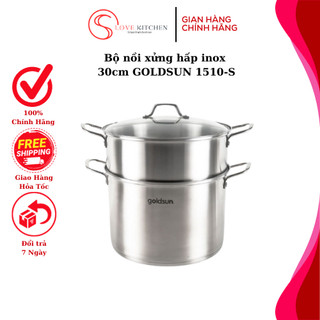 Bộ nồi xửng hấp inox GOLDSUN GPS1515-S 30cm cao cấp cho gia đình