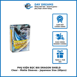 Phụ kiện Card Game Sleeves: Dragon Shield Clear - Matte/Classic Sleeves - Japanese Size